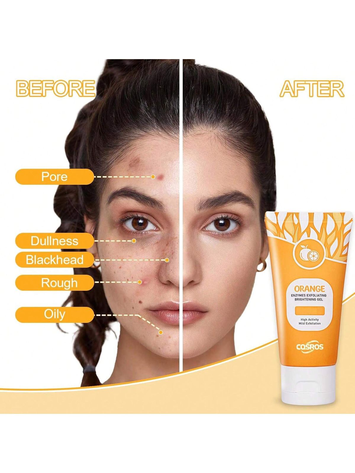 Orange Enzyme Exfoliating Gel for Face & Body